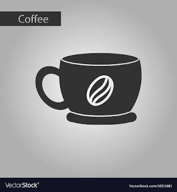 Black and white style coffee cup vector image