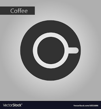 Black and white style coffee cup vector image