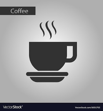 Black and white style coffee cup vector image