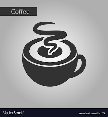 Black and white style coffee cup vector image