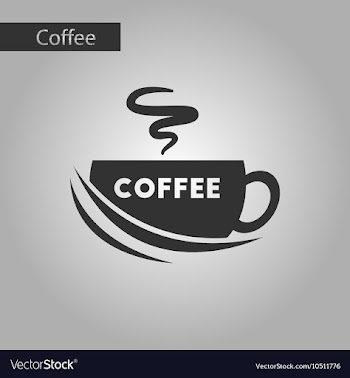 Black and white style coffee cup vector image