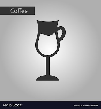 Black and white style coffee cup vector image