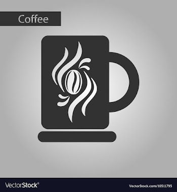 Black and white style coffee cup vector image