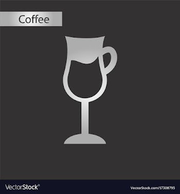 Black and white style coffee cup vector image