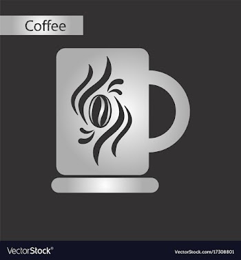 Black and white style coffee cup vector image