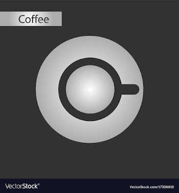 Black and white style coffee cup vector image