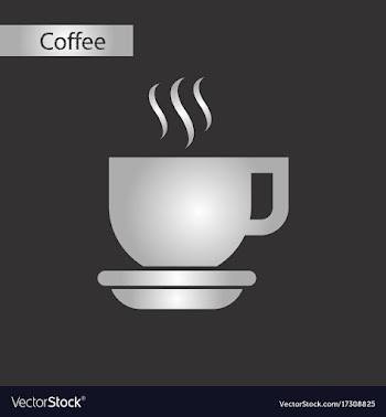Black and white style coffee cup vector image