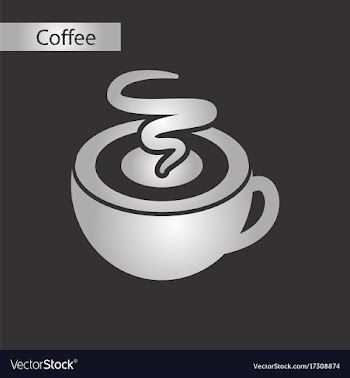 Black and white style coffee cup vector image