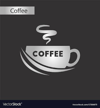 Black and white style coffee cup vector image