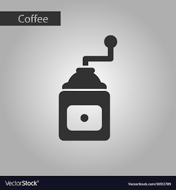 Black and white style coffee grinder vector image