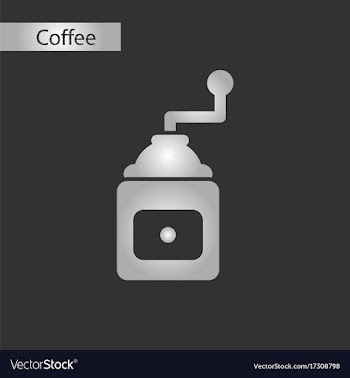 Black and white style coffee grinder vector image