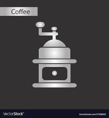 Black and white style coffee grinder vector image