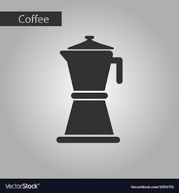 Black and white style coffee maker vector image