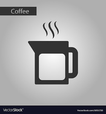 Black and white style coffee maker vector image