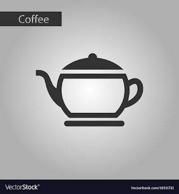 Black and white style coffee maker vector image
