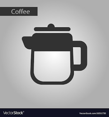 Black and white style coffee maker vector image