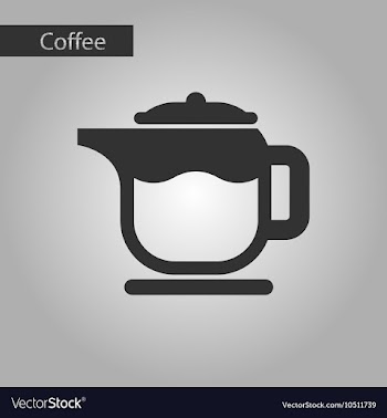 Black and white style coffee maker vector image