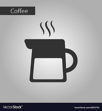 Black and white style coffee maker vector image