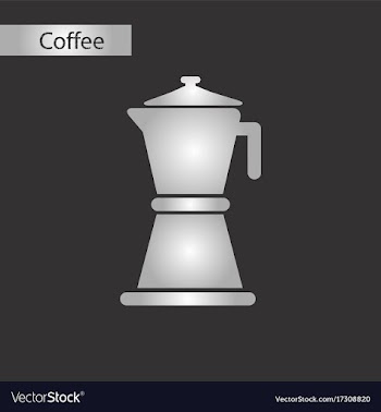 Black and white style coffee maker vector image