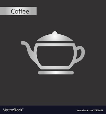 Black and white style coffee maker vector image