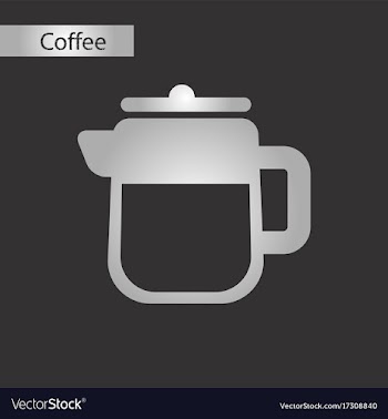 Black and white style coffee maker vector image