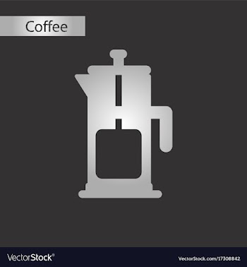 Black and white style coffee maker vector image