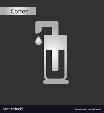 Black and white style coffee maker vector image