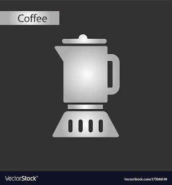 Black and white style coffee maker vector image
