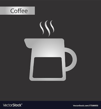 Black and white style coffee maker vector image