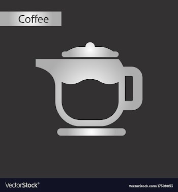 Black and white style coffee maker vector image