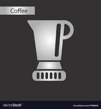 Black and white style coffee maker vector image
