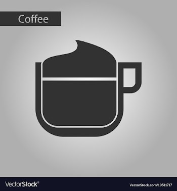 Black and white style coffee milk cream vector image