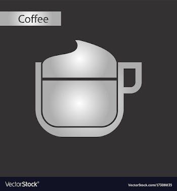 Black and white style coffee milk cream vector image