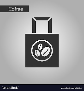 Black and white style coffee package vector image
