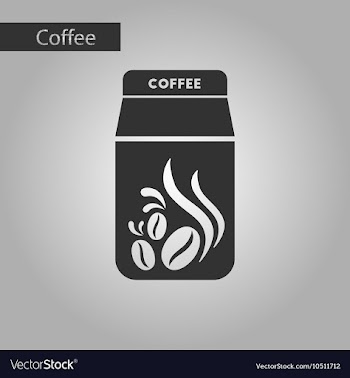 Black and white style coffee package vector image