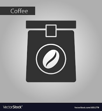 Black and white style coffee package vector image