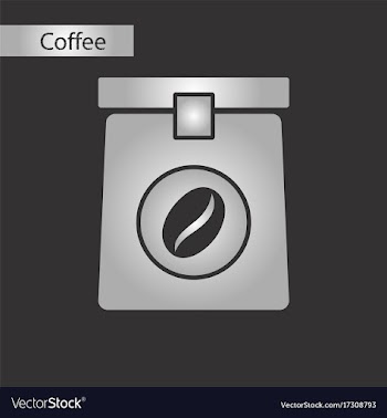 Black and white style coffee package vector image