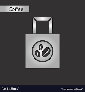 Black and white style coffee package vector image