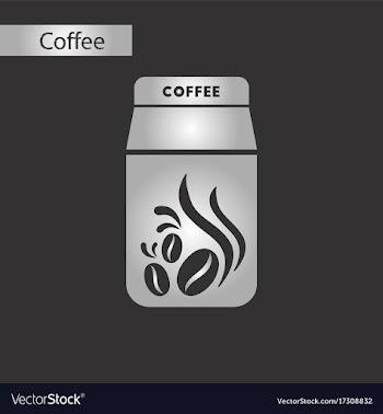 Black and white style coffee package vector image