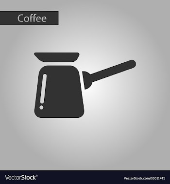 Black and white style coffee turk vector image