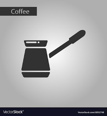 Black and white style coffee turk vector image