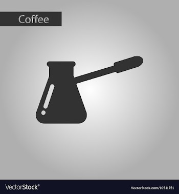 Black and white style coffee turk vector image