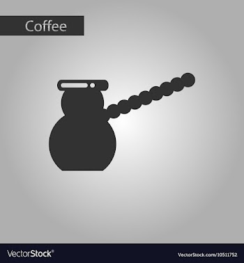 Black and white style coffee turk vector image