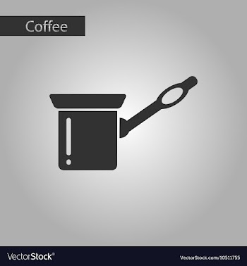 Black and white style coffee turk vector image