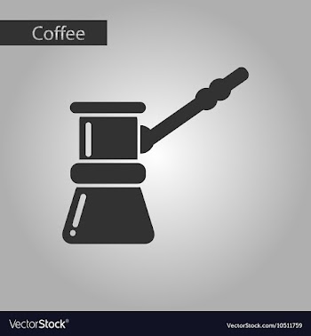 Black and white style coffee turk vector image