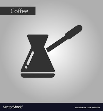 Black and white style coffee turk vector image