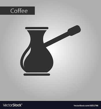 Black and white style coffee turk vector image