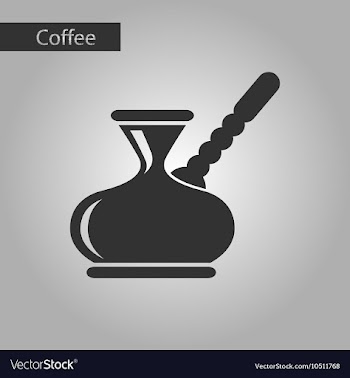 Black and white style coffee turk vector image