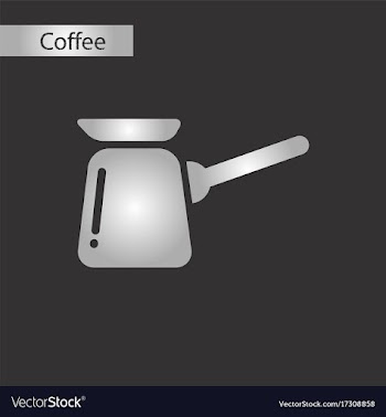 Black and white style coffee turk vector image