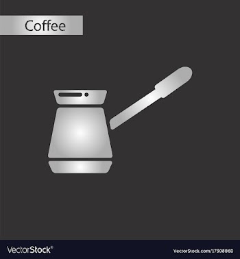 Black and white style coffee turk vector image